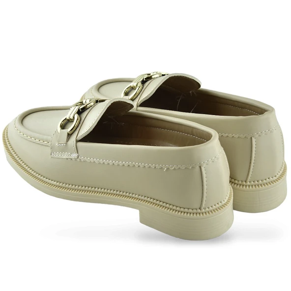 284S Rahat Taban Tokalı Günlük Kadın Babet Ayakkabı Laofer Kadın Ayakkabı Morgül - 12