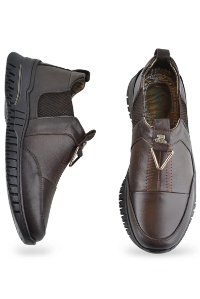 1933 Tam Ortopedik Hakiki Deri Kadın Kışlık Ayakkabı Anne Kışlık Deri Ayakkabı - 3