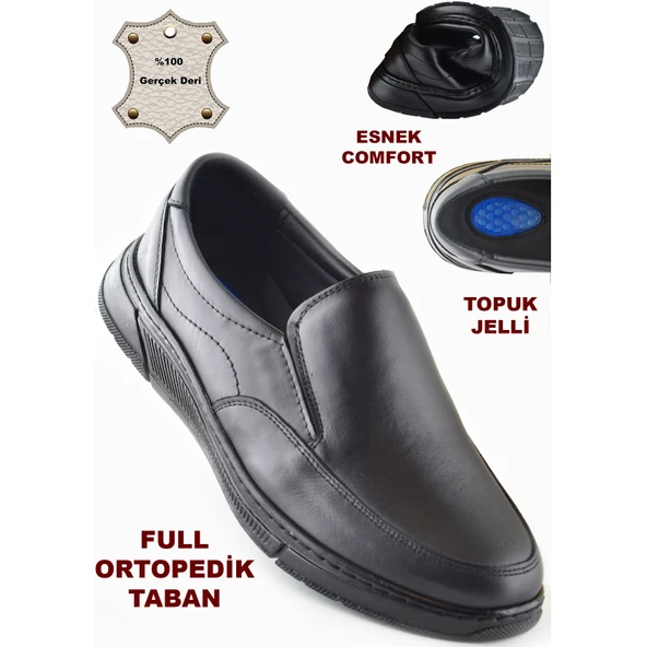 501 Ortopedik Topuk Masajlı Hakiki Deri Kışlık Erkek Ayakkabı