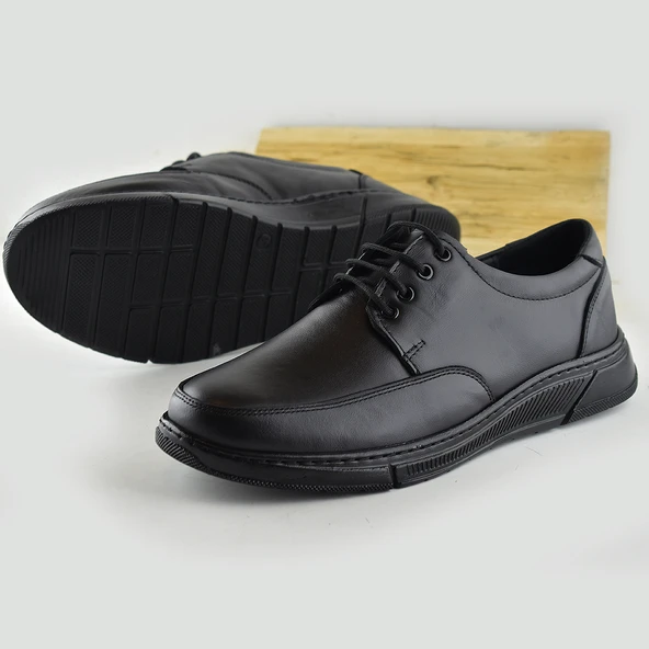 501 Ortopedik Topuk Masajlı Hakiki Deri Kışlık Erkek Ayakkabı - 8