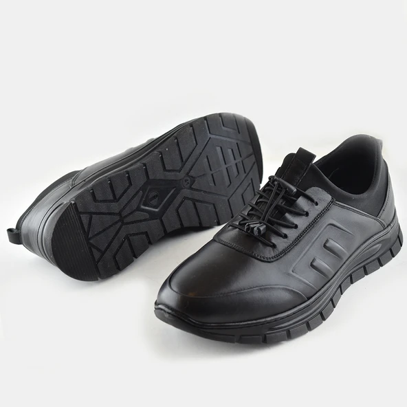 706 Tam Ortopedik Kauçuk Kaymaz Taban Hakiki Deri Kışlık Erkek Ayakkabı - 5