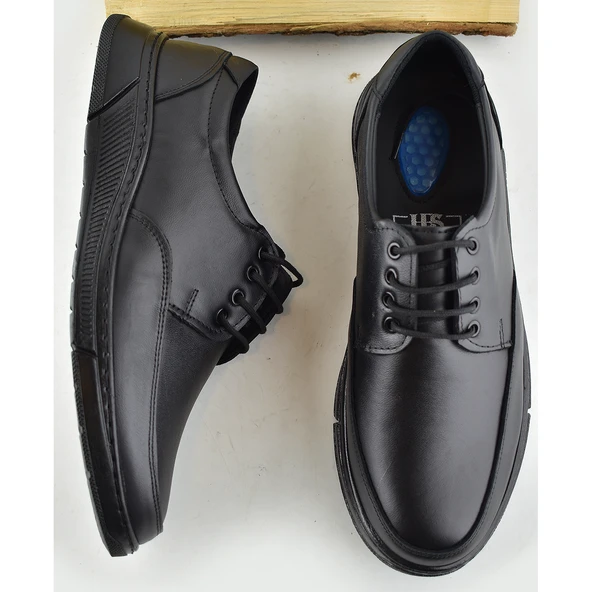 501 Ortopedik Topuk Masajlı Hakiki Deri Kışlık Erkek Ayakkabı - 9