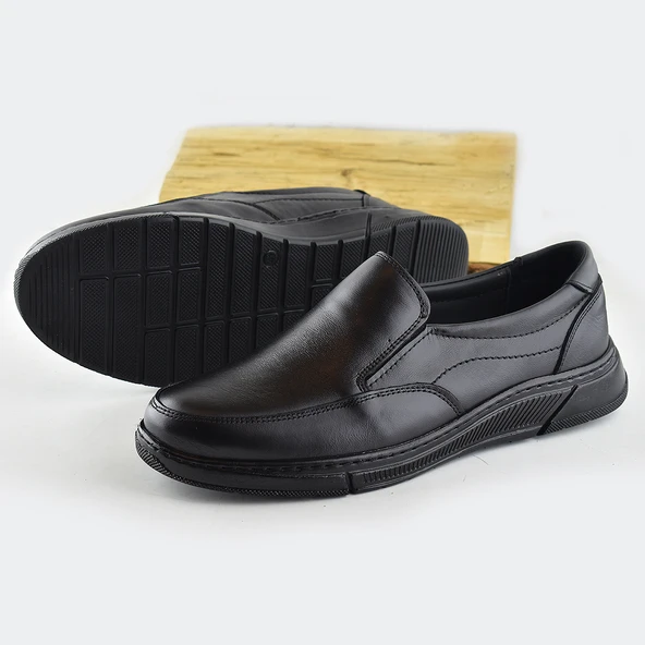 501 Ortopedik Topuk Masajlı Hakiki Deri Kışlık Erkek Ayakkabı - 3