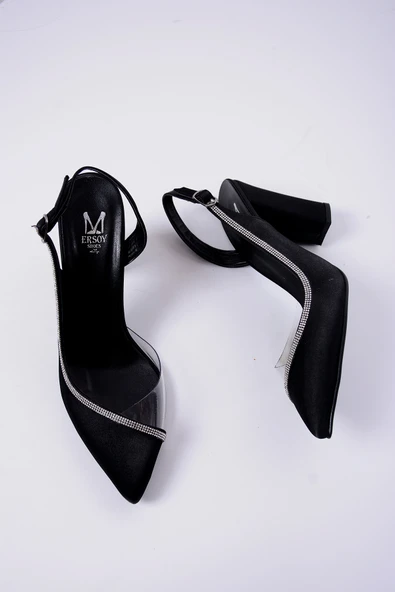 1661 Saten Kadın Topuklu Ayakkabı Abiye Düğün Nişan Ayakkabısı - 4