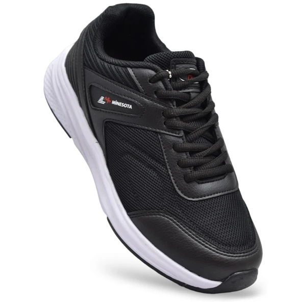 1543 Tam Ortopedik Taban Günlük Unisex Spor Ayakkabı Siyah Beyaz Spor Ayakkabı - 6