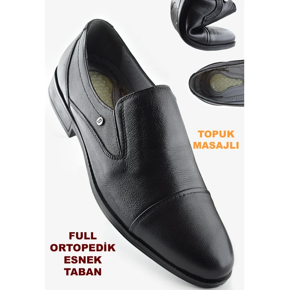 3572 Tam Ortopedik Taban Hakiki Deri Erkek Ayakkabı Hava Süspansüyonlu
