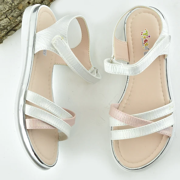 665e Ortopedik Taban Kız Çocuk Sandalet Terlik Düğün Abiye Gündelik Vetta - 4
