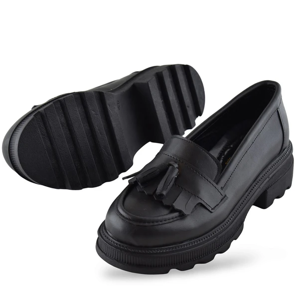 325SZ Rahat Taban Jorjik Günlük Kadın Laofer Ayakkabı Babet Kadın Ayakkabı - 4