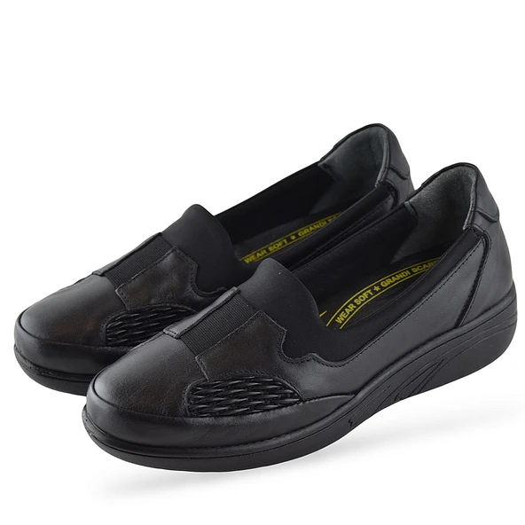 4217 Tam Ortopedik Taban Günlük Hakiki Deri Kadın Ayakkabı Anne Ayakkabısı - 3