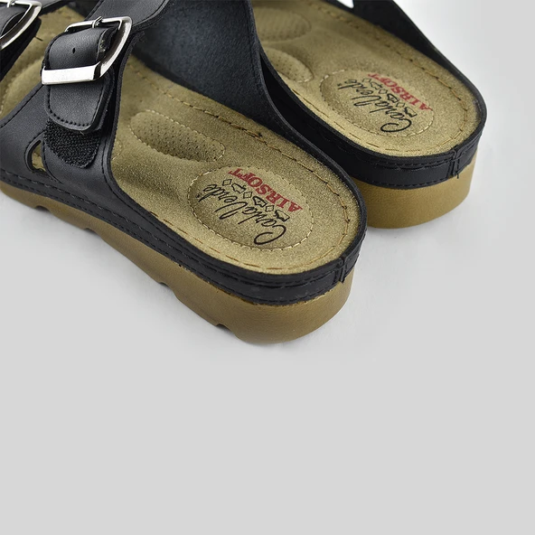 160117 Carlaverde Tam Ortopedik Kadın Terlik  Günlük Kadın Terlik - 4