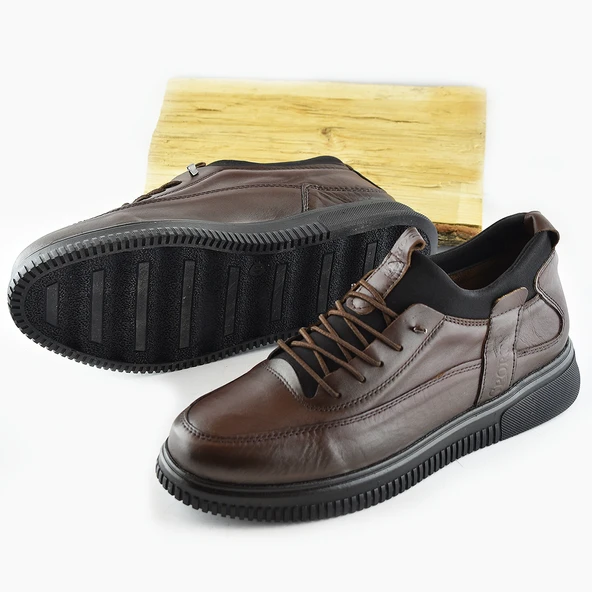 856p Tam Ortopedik Taban KOMPLE HAKİKİ DERİ Erkek Kışlık Ayakkabı - 4