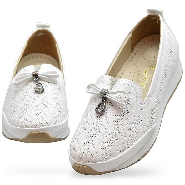 230E Rahat Ortopedik Taban Günlük Kadın Ayakkabı Babet Kadın Yazlık Ayakkabı - 7