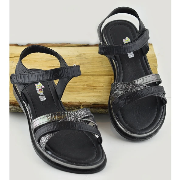 665e Ortopedik Taban Kız Çocuk Sandalet Terlik Düğün Abiye Gündelik Vetta - 6