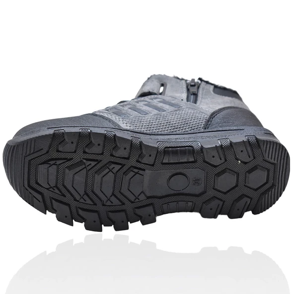 542 Ortopedik Kaymaz Taban İçi Kürklü Kışlık Çocuk Bot Ayakkabı Blacksea - 4