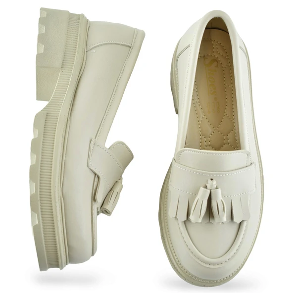 325SZ Rahat Taban Jorjik Günlük Kadın Laofer Ayakkabı Babet Kadın Ayakkabı - 9