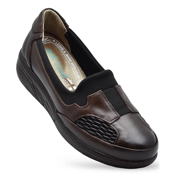 4217 Tam Ortopedik Taban Günlük Hakiki Deri Kadın Ayakkabı Anne Ayakkabısı - 7