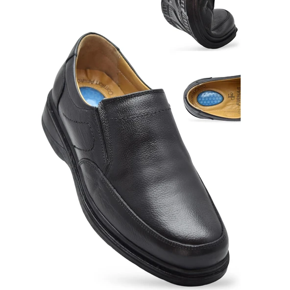 7878 Ortopedik Taban Siyah Hakiki Deri Erkek Ayakkabı Mevsimlik ürün görseli