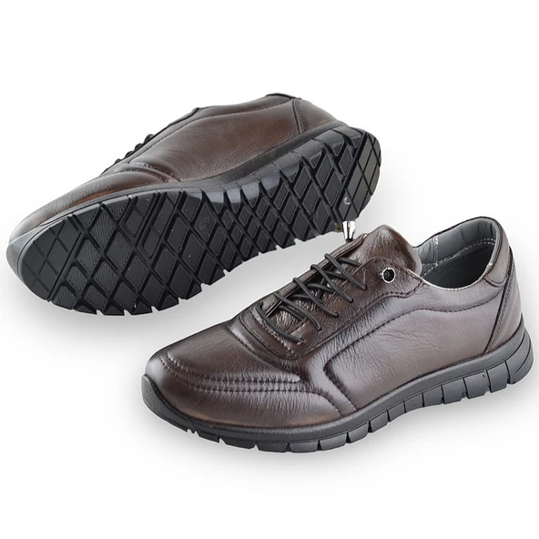 909 Tam Ortopedik Taban Hakiki Deri Erkek Ayakkabı Kadın Ayakkabı Kaymaz Taban Unisex Ayakkabı Lastikli Bağcık - 12