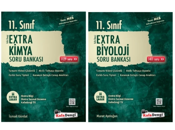 Kafa Dengi Yayınları 11. Sınıf Kimya - Biyoloji Extra Soru Bankası