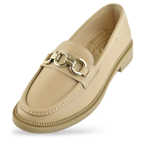 284S Rahat Taban Tokalı Günlük Kadın Babet Ayakkabı Laofer Kadın Ayakkabı Morgül - 7