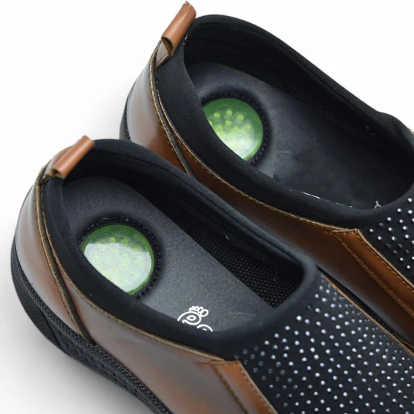 240P Taşlı Rahat Jelli Ortopedik Taban Günlük Kadın Ayakkabı Babet Casual Günlük Ayakkabı - 12