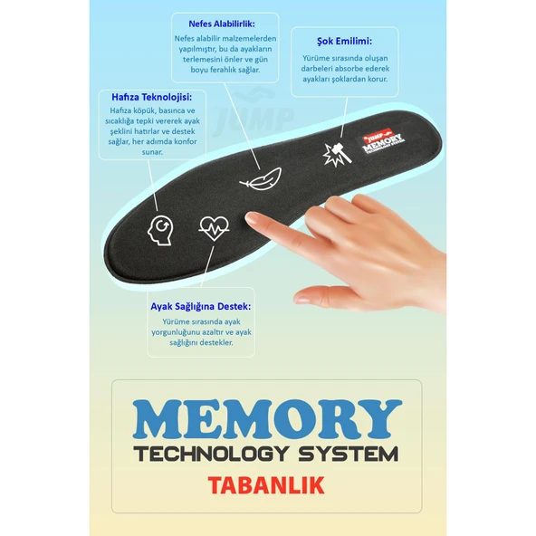 Jump 29585 Tam Ortopedik Taban Günlük Erkek Spor Ayakkabı Özel Memmory Taban - 5