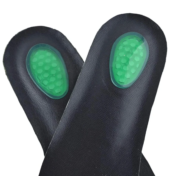 03HK Hakiki Deri Topuk Masajlı Tabanlık Erkek Kadın Ortopedik Tabanlık - 3