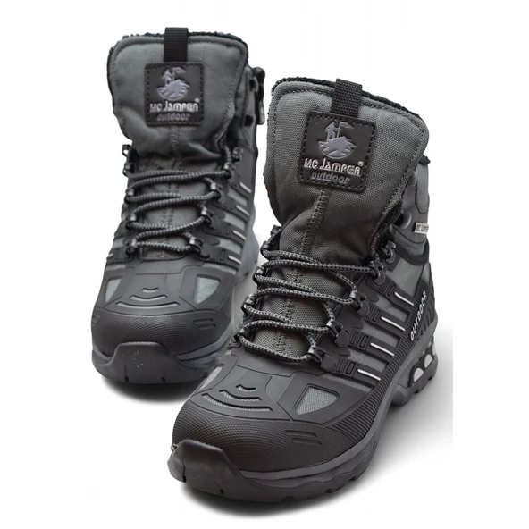 1823 Ortopedik Taban Trekking Outdoor Fermuarlı Erkek Bot İçi Kürklü - 5