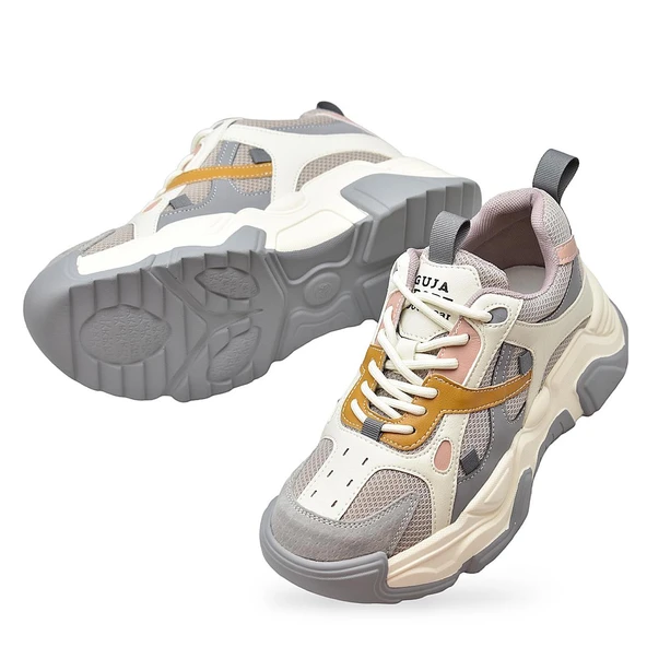 Full Ortopedik Taban Günlük Yazlık Kadın Spor Ayakkabı Kalın Taban Guja 24K371 - 3