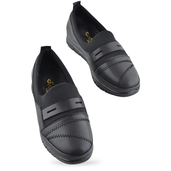 0248 Rahat Ortopedik Taban Günlük Kadın Ayakkabı Babet Kadın Kışlık Ayakkabı - 2