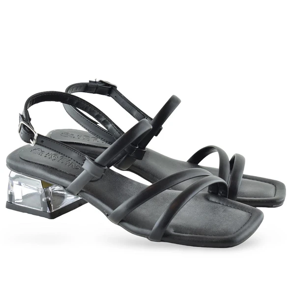 1095 Arkası Açık Kadın Topuklu Ayakkabı 5 cm Abiye Düğün Nişan Kına Gecesi - 5