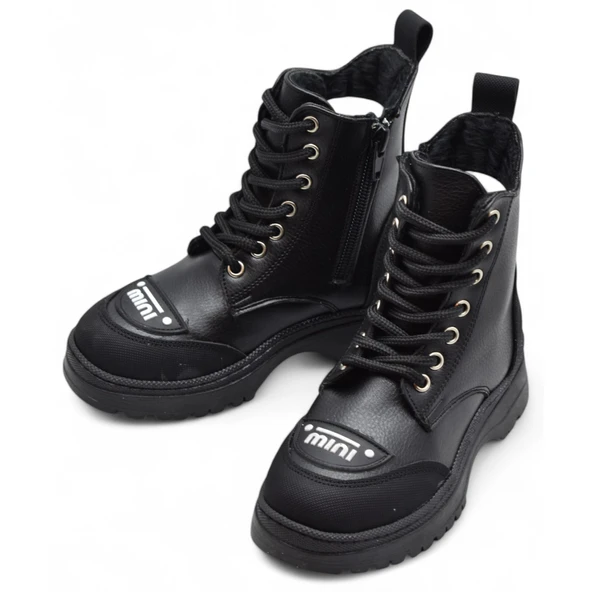 263 Ortopedik Bağcıklı Fermuarlı Kız Çocuk Bot Ayakkabı Kürklü Kız Çocuk Bot - 3