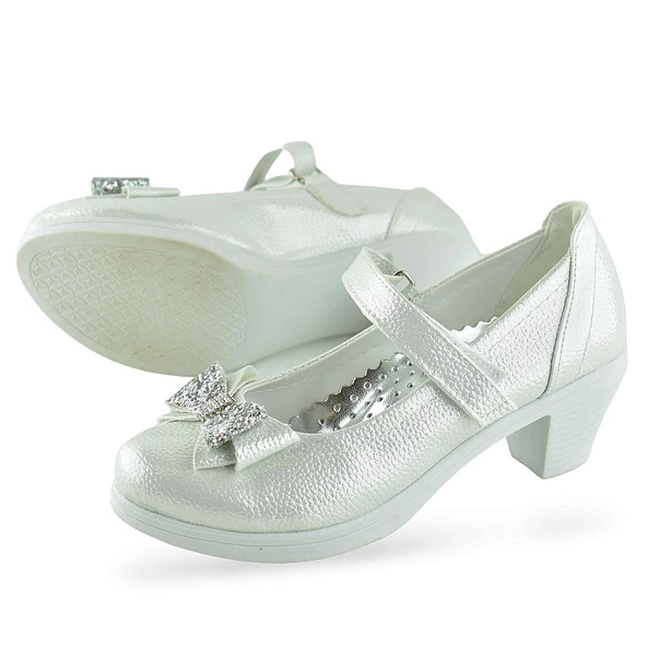 460 Abiye Kız Çocuk Topuklu Ayakkabı Düğünlük Nişan Abiye Elbise Ayakkabısı - 8