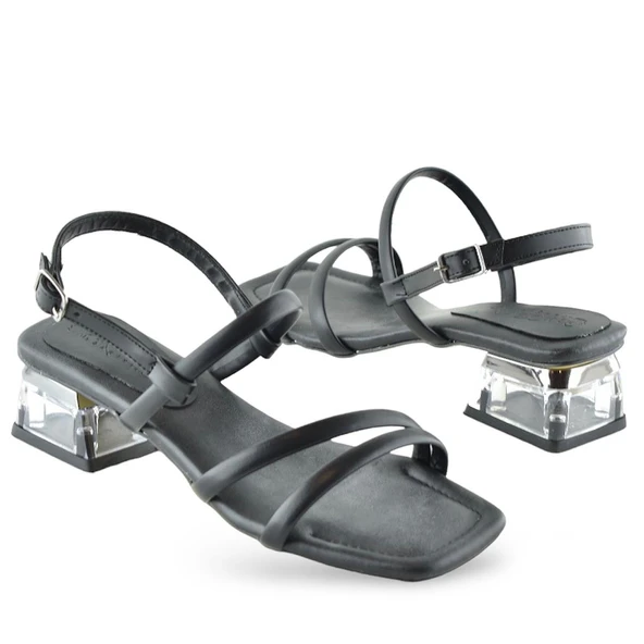 1095 Arkası Açık Kadın Topuklu Ayakkabı 5 cm Abiye Düğün Nişan Kına Gecesi