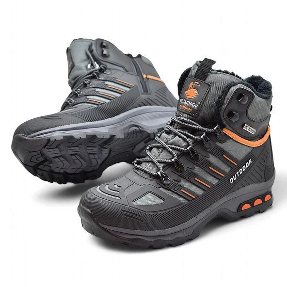 1823 Ortopedik Taban Trekking Outdoor Fermuarlı Erkek Bot İçi Kürklü - 8