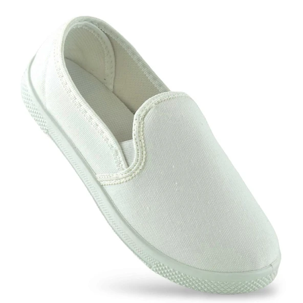 002  Çocuk Keten Bez Ayakkabı Beyaz Renk Keten Ayakkabı Spor - 4