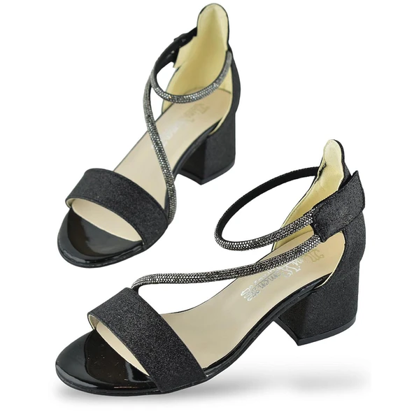 259 Abiye Kız Çocuk Topuklu Ayakkabı Düğünlük Nişan Abiye Elbise Ayakkabısı - 5