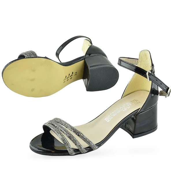 459 Abiye Kız Açık Çocuk Topuklu Ayakkabı Düğünlük Nişan Abiye Elbise Ayakkabısı - 3