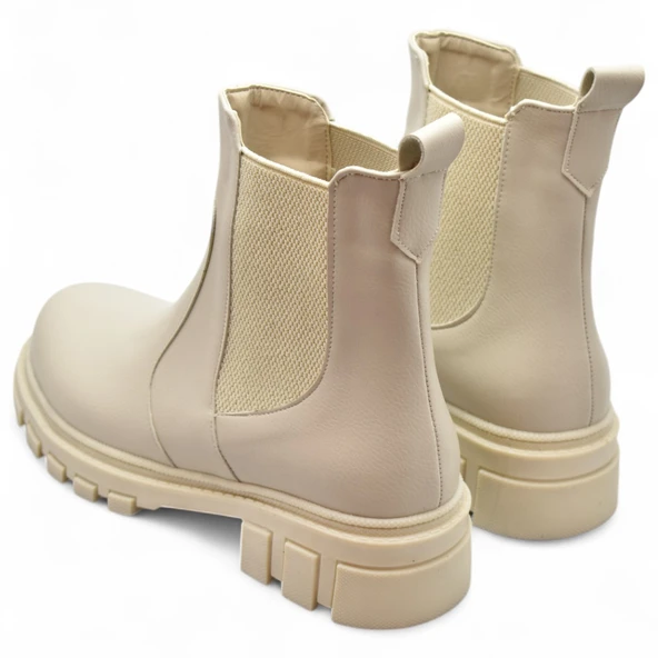887 Günlük Lastikli Kadın Bot Ayakkabı Kışlık Bayan Bot Chelsea Model - 9