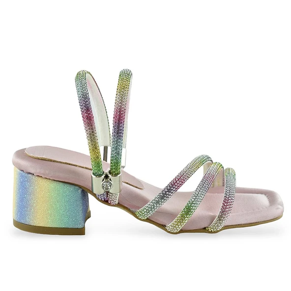 659 Abiye Kız Açık Çocuk Topuklu Ayakkabı Düğünlük Nişan Abiye Elbise Ayakkabısı - 3