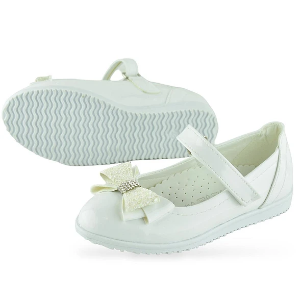 2015 Rahat Taban Tokalı Kız Çocuk Babet Ayakkabı Düğün Abiye Nişan Ev Babeti - 3