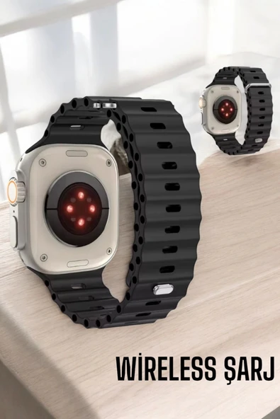 45 MM Gri Kasa Ultra Akıllı Saat Sesli Görüşme, Sağlık Takibi, Suya Dayanıklı - Resim 2