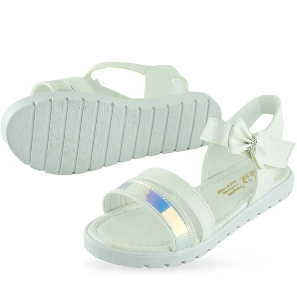 610S Ortopedik Taban Kız Çocuk Sandalet Terlik Düğün Abiye Gündelik Varkan - 7