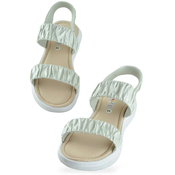 6894 Ortopedik Taban Kız Çocuk Sandalet Terlik Düğün Abiye Gündelik Vetta - 6