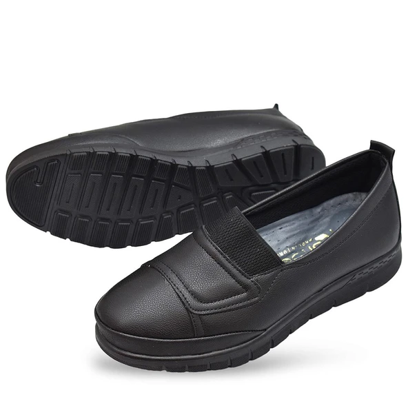 0241 Streçli Rahat Ortopedik Taban Günlük Kadın Ayakkabı Babet Kadın Kışlık Ayakkabı - 2