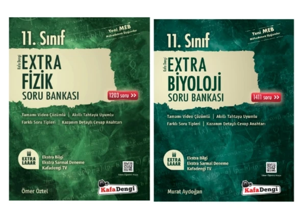 Kafa Dengi Yayınları 11. Sınıf Fizik - Biyoloji Extra Soru Bankası