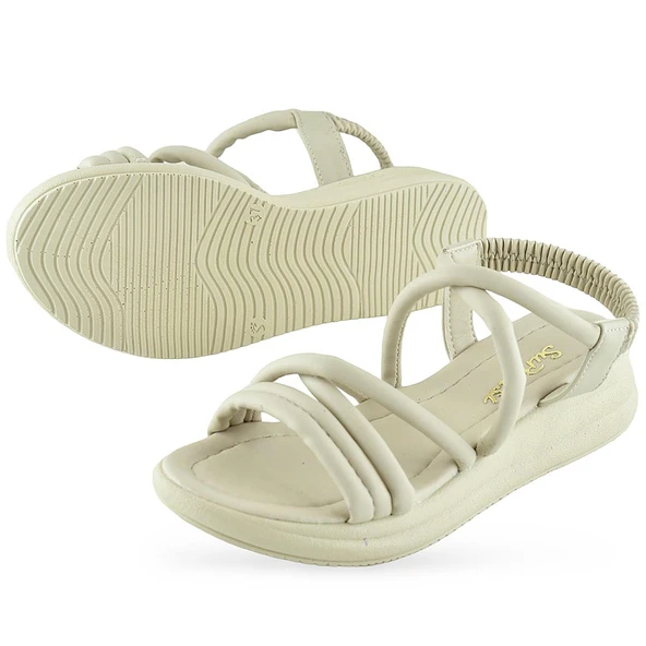 654 Ortopedik Taban Günlük Kadın Sandalet Hafif Sandalet Sahil Havuz - 4