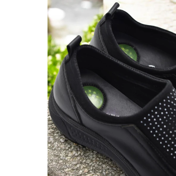 240P Taşlı Rahat Jelli Ortopedik Taban Günlük Kadın Ayakkabı Babet Casual Günlük Ayakkabı - 3