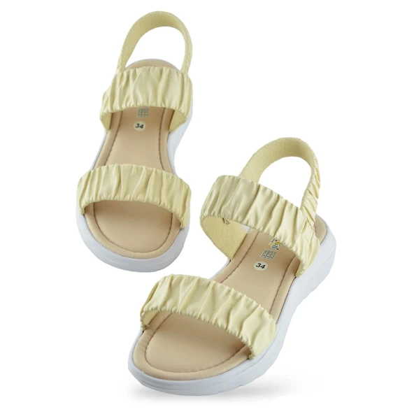 6894 Ortopedik Taban Kız Çocuk Sandalet Terlik Düğün Abiye Gündelik Vetta - 2