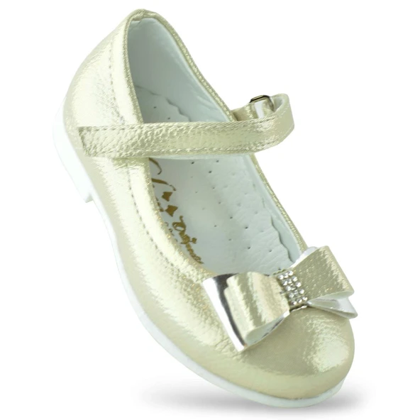 2016 Rahat Taban Tokalı Kız Çocuk Bebek Babet Ayakkabı Düğün Abiye Nişan Ev Babeti - 4